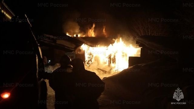 Пожар в Осинском районе