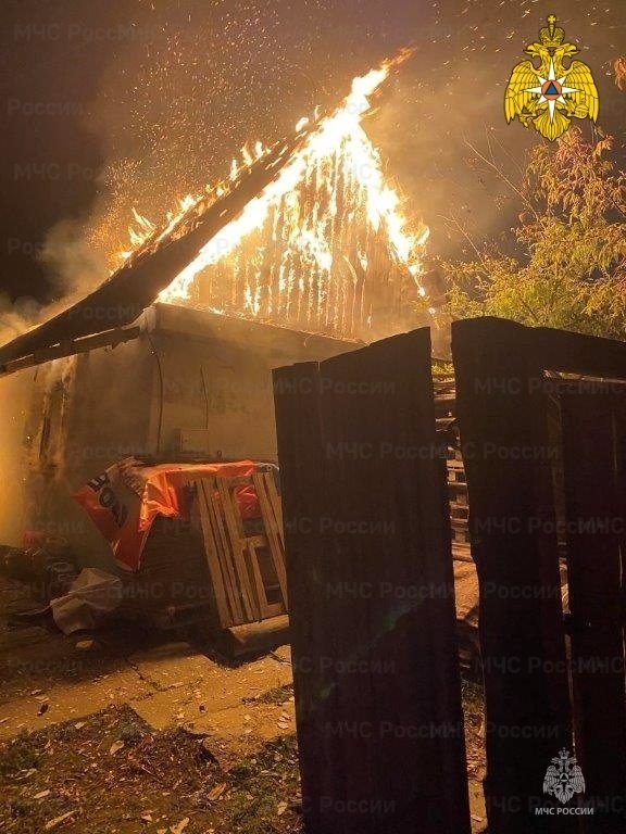 Пожар в Осинском районе