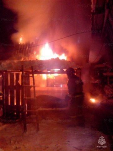 Пожар в Осинском р-не