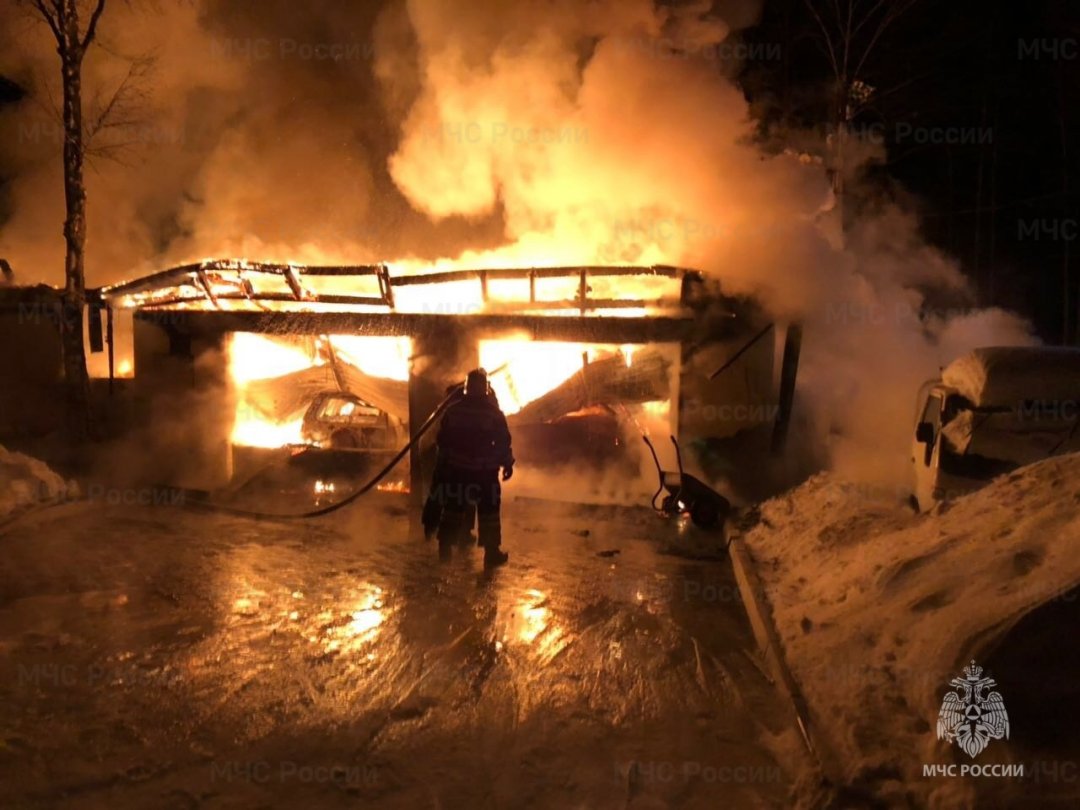 Пожар в Осинском районе